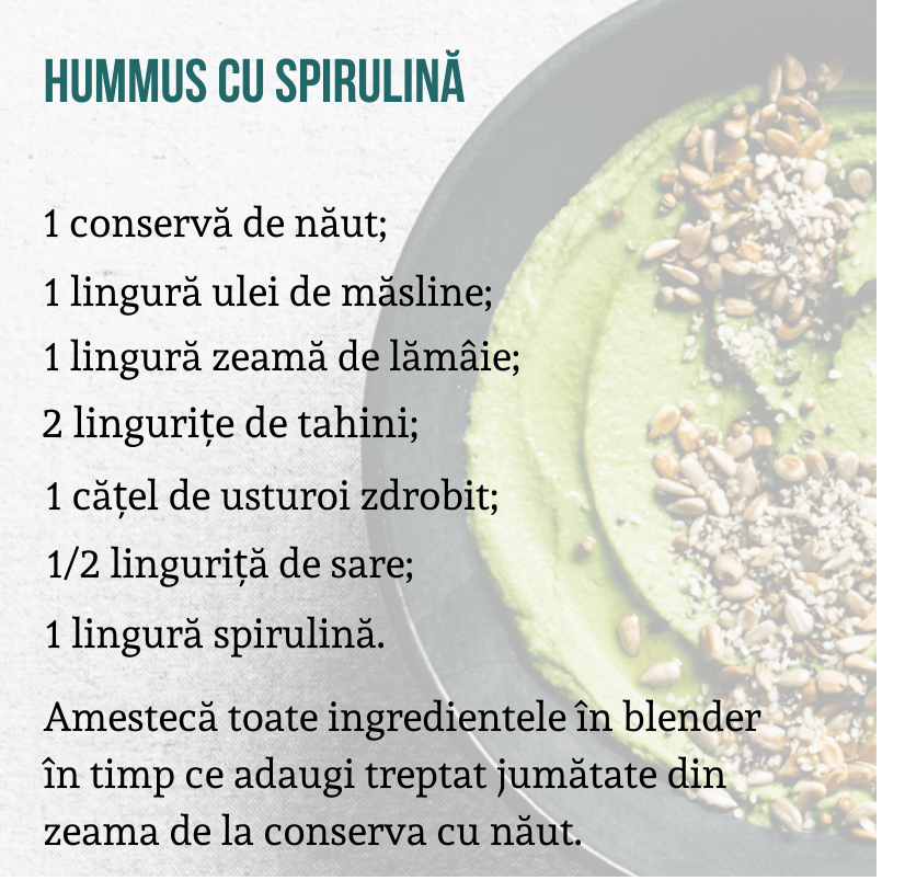 reteta hummus cu spirulina