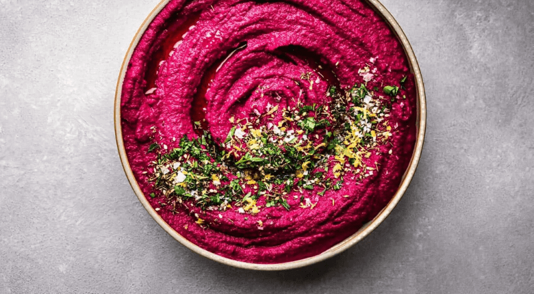 hummus cu sfecla rosie