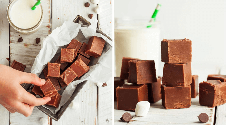 fudge ciocolata cu lapte praf de cocos
