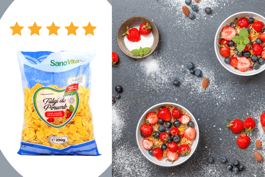 Alimente Sanovita: Fulgi de porumb fără zahăr