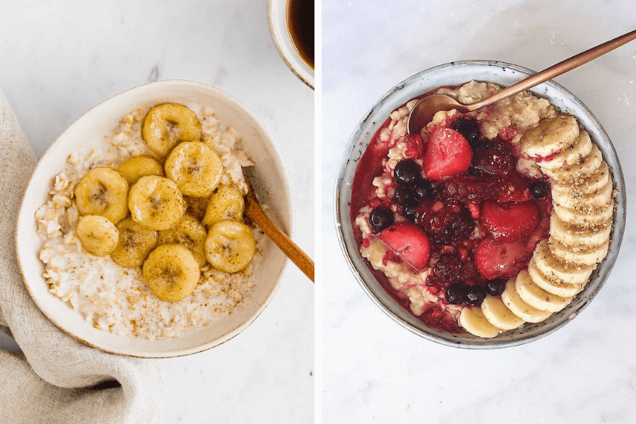 Porridge din fulgi de ovăz cu banane