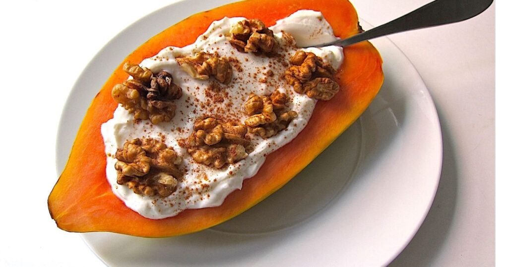 papaya cu iaurt