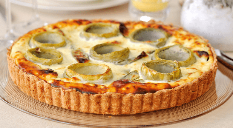 tarta cu feta si anghinare
