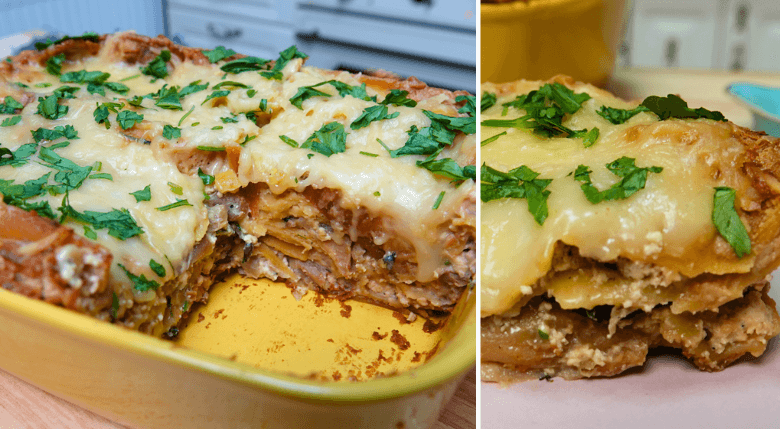 lasagna vegană cu sos alb