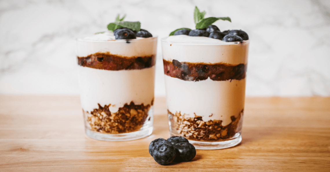 Desert vegan cu afine