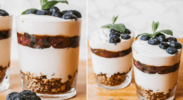 Desert vegan cu afine
