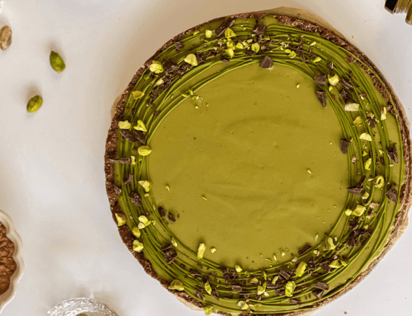 tartă cu fistic și matcha