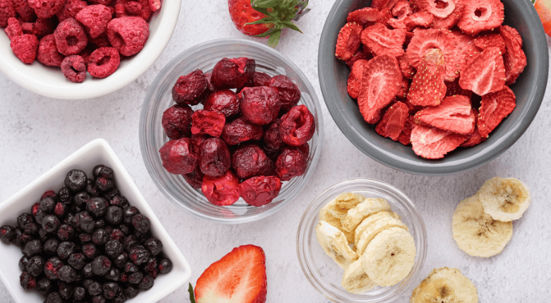 Diverse fructe liofilizate